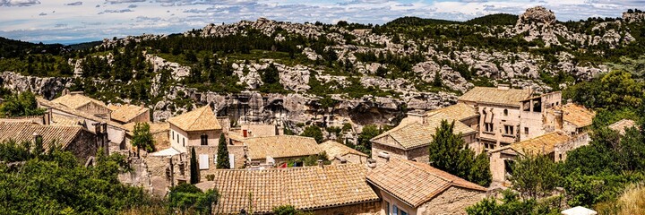 Fototapeta na wymiar Panorama les Baux de Provence in Frankreich