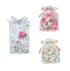 decorative craft aromatic sachet with roses