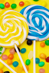 colorful lollipops candies