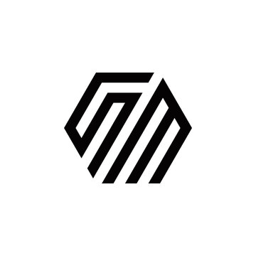 recommend clip art: s m sm initial logo design vector graphic idea creative