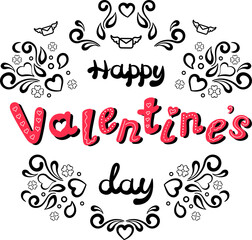 Beautiful lettering Valentine's Day