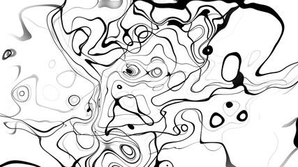 Black and white curve wave line abstract background.