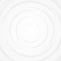 White gray circles abstract background.3D illustration with paper cut style.