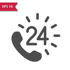 Call Center - 24 Hours Customer Support Icon