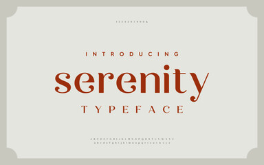 Classic typography elegant. Lettering minimal fashion designs. Alphabet uppercase, ampersand, ligatures. Vector illustration word.
