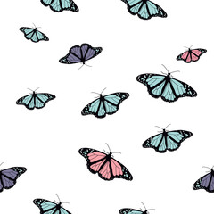 Vector butterflies pattern