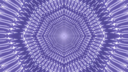 3d illustration of purple tunnel loop