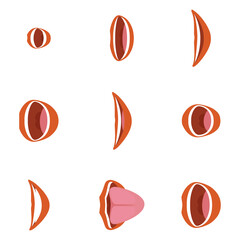 Mouth icon set