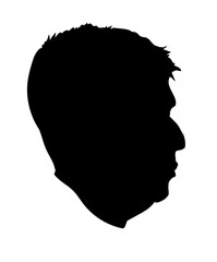 Fototapeta na wymiar Man face. Vector drawing icon