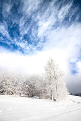 Zimowy krajobraz w górach