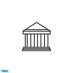 Icon vector graphic of courthouse