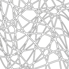 Seamless ornament. Modern background. Geometric modern wavy black and white pattern