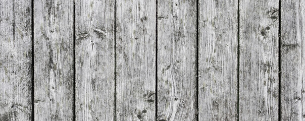 Panoramic wood texture. Wooden desk pattern. Wood panoramic view. Rustic tree desk with knots pattern. Peeling paint wood. Village building construction. Wood industry texture.
