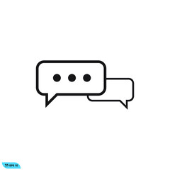 Fototapeta premium Icon vector graphic of chatting, comment 