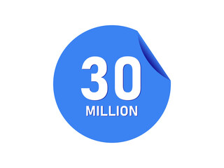 30 million badge, 30 million banner