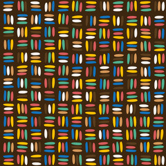 Seamless african background with stripes colorful lines