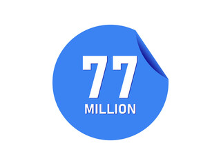 77 million badge, 77 million banner