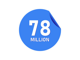 78 million badge, 78 million banner