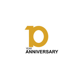 10 Year Anniversary Vector Template Design Illustration