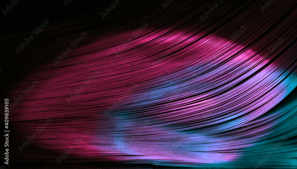 Leinwandbilder close up beautiful book pages in the color light on a night. background pattern for design. macro ph