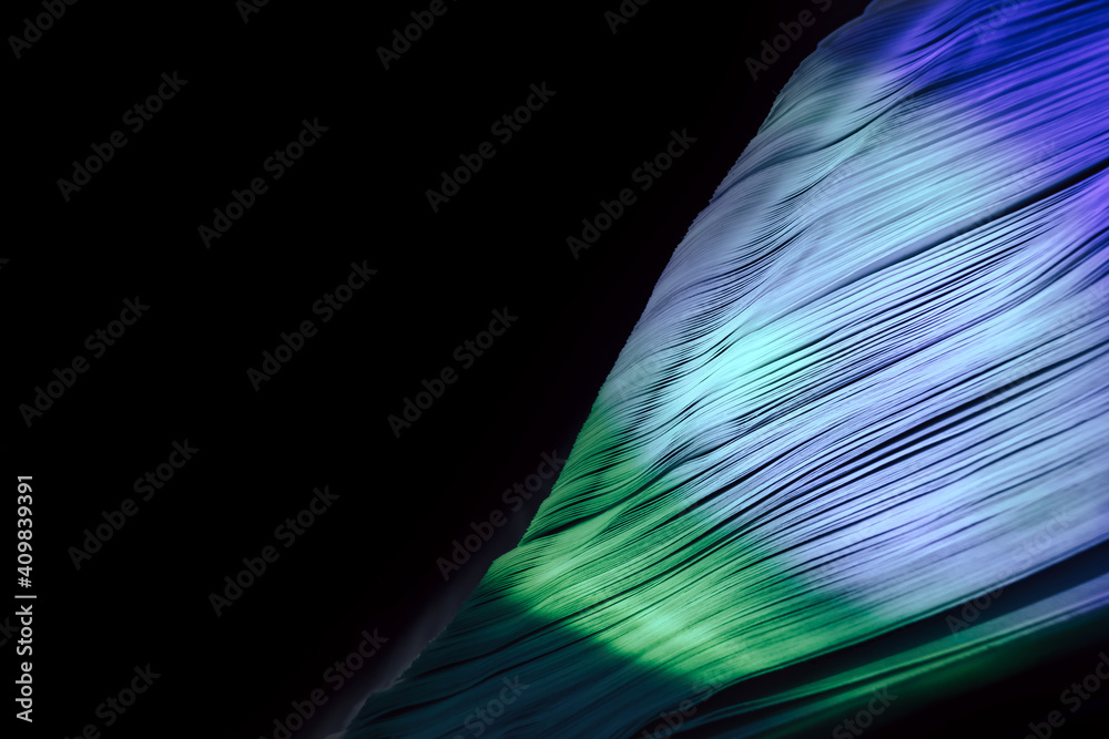 Aufkleber close up beautiful book pages in the multi color light on a night. background pattern for design. ma