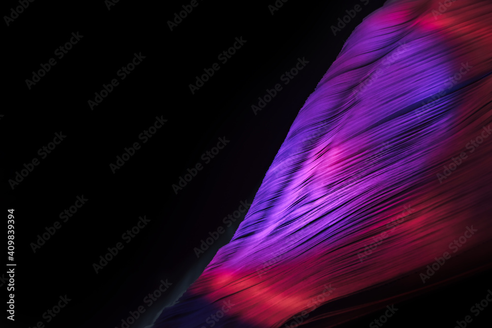 Aufkleber Close up Beautiful book pages in the multi color light on a night. Background pattern for design. Macro photography view.
