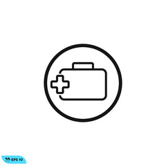 Icon vector graphic of medical box