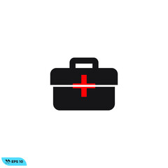 Icon vector graphic of medical box