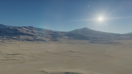 science fiction illustration, beautiful space background, a computer-generated surface, a fantasy world 3d render
