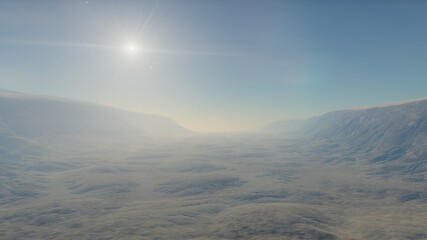 science fiction illustration, beautiful space background, a computer-generated surface, a fantasy world 3d render
