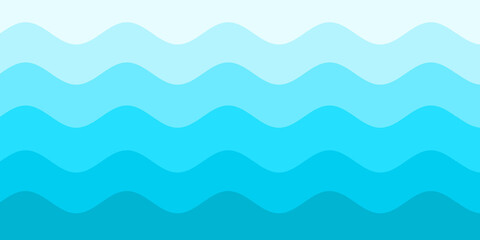 Obraz premium Blue white color wave pattern texture background. Use for design summer holiday concept.