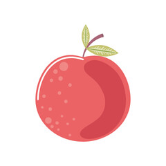 apple fresh fruit icon isolated style