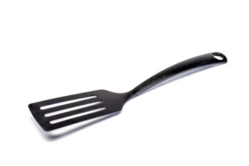 plastic cooking spatula insulated on a white background