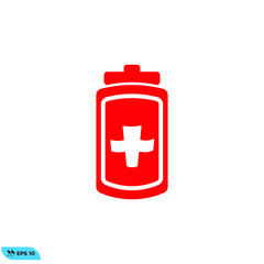 Icon vector graphic of medical bottle