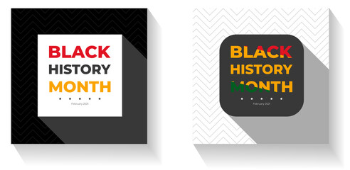 Black history month template. design for banner or print.