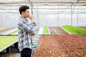 Young farmer with idea of developing organic farms