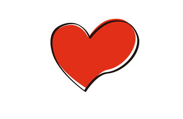 Isolated heart for valentine card