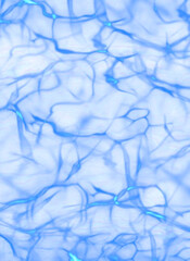 Abstract blue cyan background with lightning, delicate translucent, glimpses. For your design.