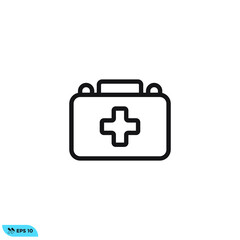 Icon vector graphic of medical box