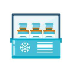 vaccine for covid 19 vials in refrigerator for vaccination