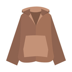 vector, isolated, womens hoodie in flat style