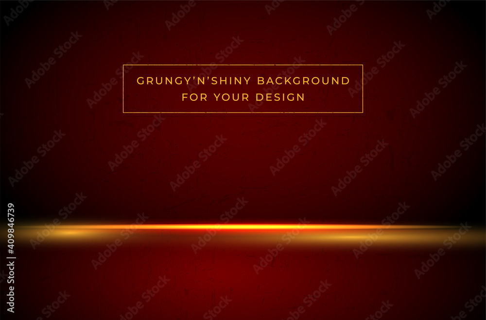 Wall mural abstract dark reg grungy background with shiny lights