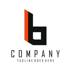 black and orange letter B logo