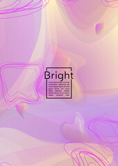 Futuristic Geometric Cover Design with Gradient and Abstract Lines, Figures for your Business. Template Fluid Rainbow Poster Design, Gradient Flow Effect for Electronic Festival.