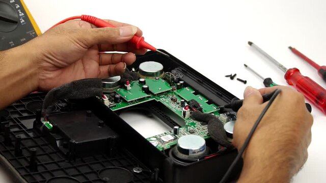 Repair electric circuits, repair Bluetooth speakers.	

