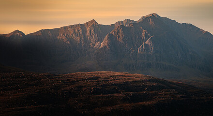 sunrise in the mountains