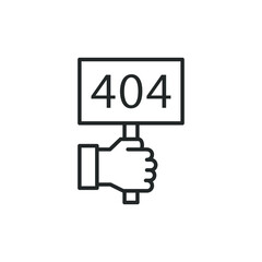 Error 404 page not found icon concept isolated on white background. Vector illustration