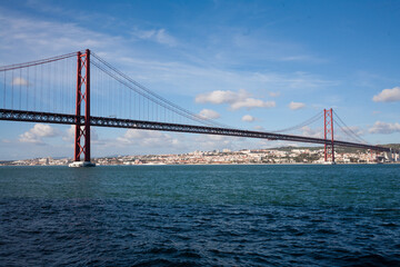 Fototapeta na wymiar Bridge 25 Abril Lisbon Portugal