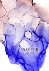 Alcohol ink vector texture. Fluid ink abstract background.