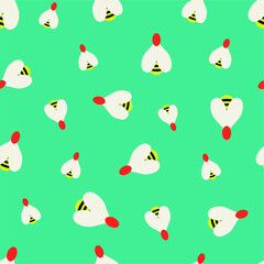 Seamless abstract pattern with  bees. Vector illustration. Pattern for card, invitation, wrapping paper, textile fabric 